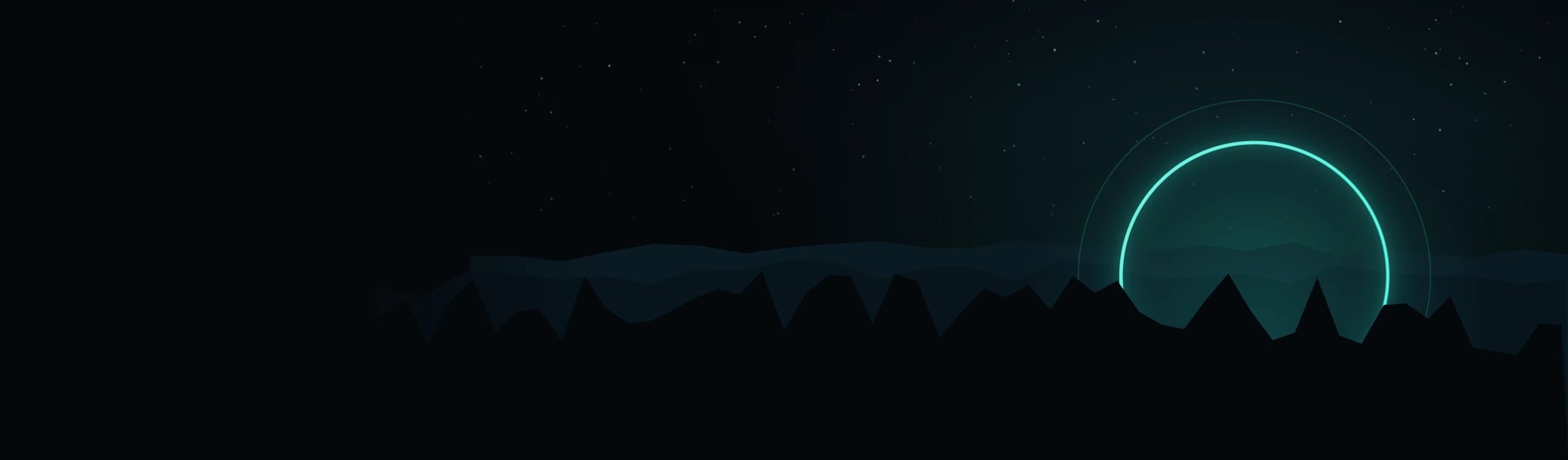 Cinematic landscape with a glowing Skoleom portal